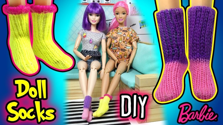 How to Make Miniature Barbie Doll Socks - DIY Easy Doll Clothes - Making Kids Toys