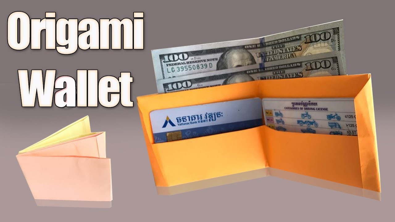 How to make Origami Wallet Step by Step, Paper Wallet, Origami VTL