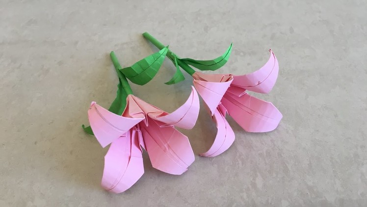 How to make paper lily. flower tutorial | Priti Sharma