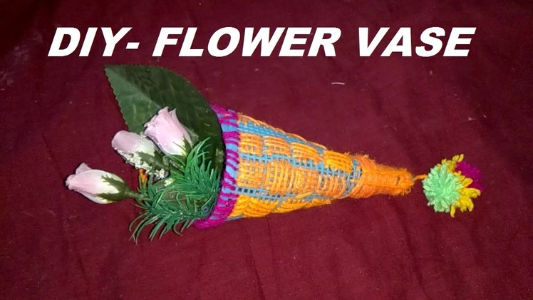 How to make wall hanging -FLOWER VASE