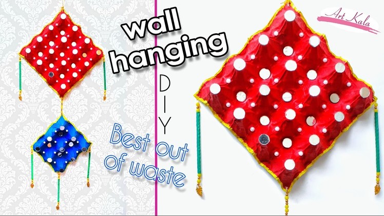 How to make wall hanging from waste egg tray | wall art | Best out of waste | Artkala 143
