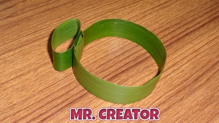 How to Make Wrist Watch With Coconut Leaves for Kids