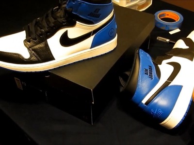 How to Paint Jordan 1 "Rare Air" X Fragment (Custom Sneakers) Time-lapse Video