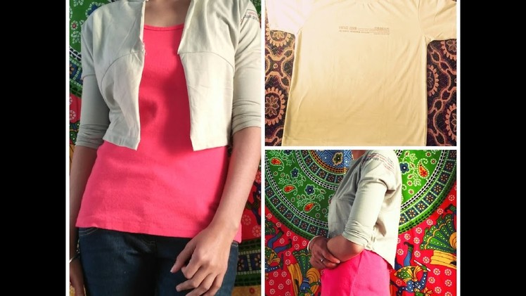 How to reuse a  t-shirt into cool.casual jacket