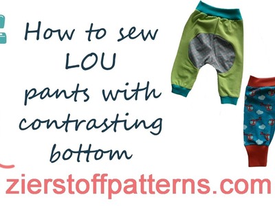 How to sew baby pants with a patched bottom - step by step tutorial