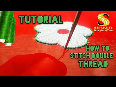 How to Stitch double thread | Aari Tutorial