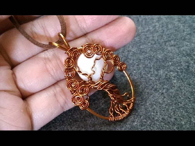 Pendant "tree of life with moon" - How to make wire jewelery 227