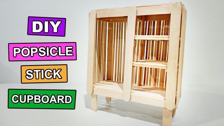 Popsicle Stick Crafts - How to make miniature Cupboard or Wardrobe