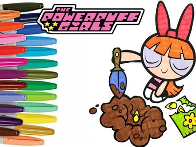 POWERPUFF GIRLS Blossom Coloring Book Page PPG How to Colour