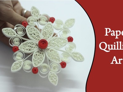 Ruchi's art | DIY | how to make cool white flower  using Quilling Strips