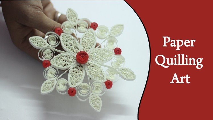 Ruchi's art | DIY | how to make cool white flower  using Quilling Strips