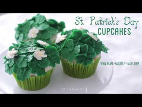 St. Patrick's Day Cupcakes - How to make Buttercream four leaf clovers