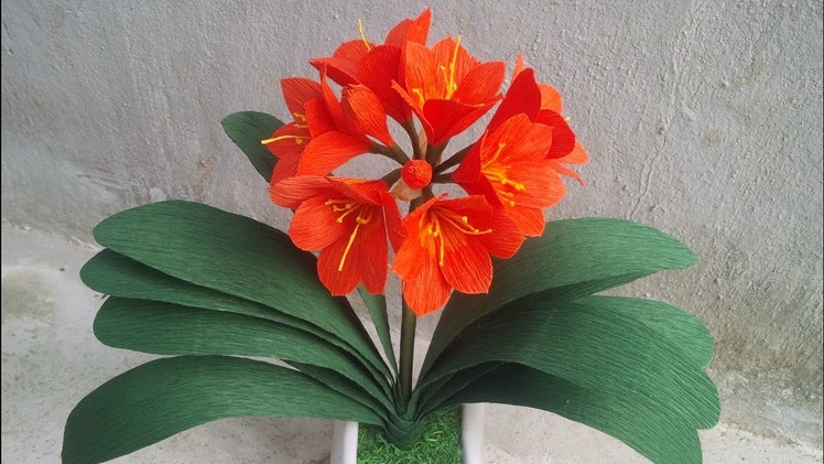 ABC TV | How To Make Kaffir Lily. Clivia Miniata Paper Flowers From Crepe Paper - Craft Tutorial