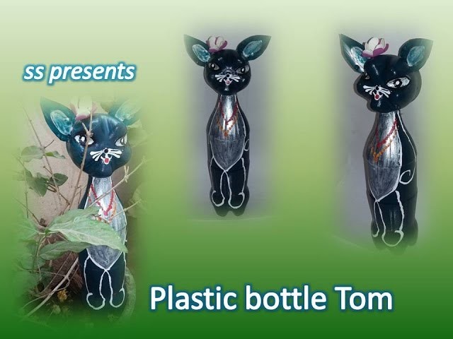 Best out of the waste.How to make cat using plastic bottle