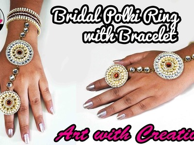 Bridal POLKI Ring with Bracelet | Made up of paper | Art with Creativity 176