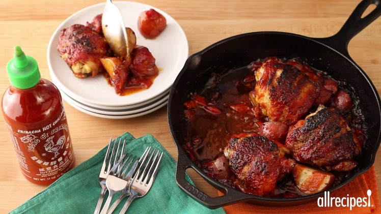 Chicken Recipes - How to Make One Pan Sriracha Chicken and Veggies