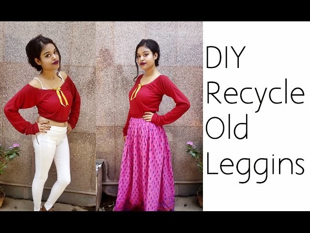 D.I.Y Recycle Old Leggings Into Crop Top