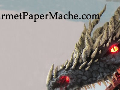 Dark Paper Mache Dragon