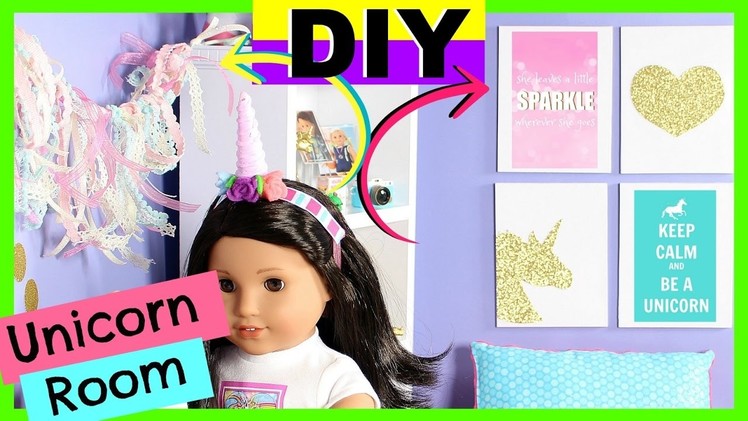 DIY American Girl Doll Unicorn Room Decor