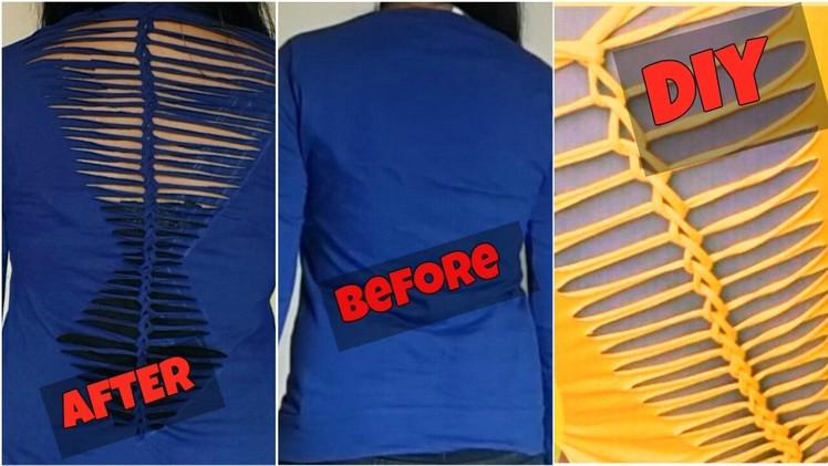 DIY.Convert  your Old T-Shirt into designer top.no sew(part 1).Namrata singh