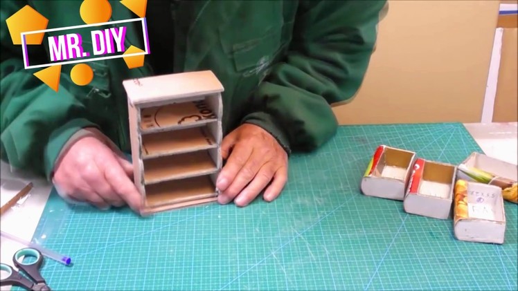 DIY CRAFTS - FURNITURE FOR DOLLHOUSE HOMEMADE - CHEST OF DRAWERS MINIATURE