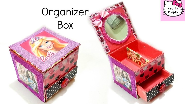 DIY Desk Organizer.DIY Organizer Box.DIY Storage box.Barbie Box