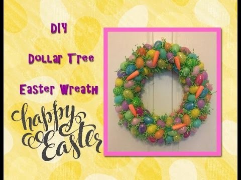 DIY Dollar Tree Easter Wreath. .