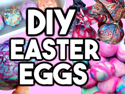 DIY EASTER EGG DESIGNS! DIY Shaving Foam Eggs, DIY Silk Tie Eggs, DIY Crayon Eggs