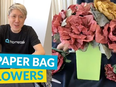 DIY Fake Flowers Using Paper Bags!
