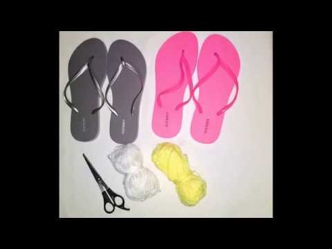 DIY flip flops decorating | how to decorate sandals for summer part-1
