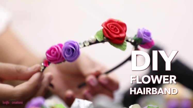 DIY Flower hairband - Do it Yourself || Easy to do crafts || Crafts and Creations