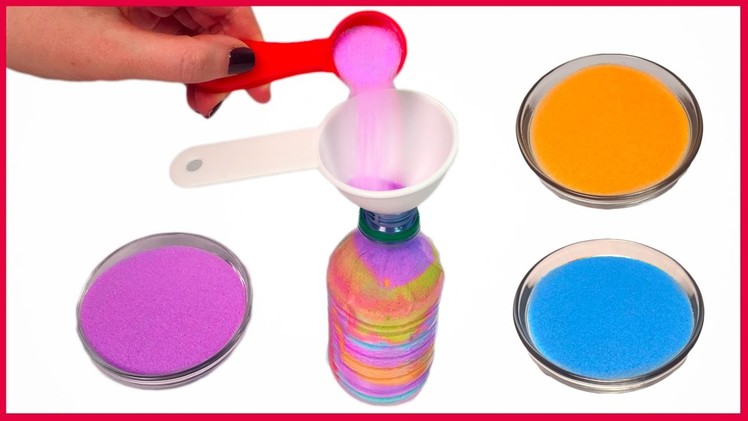 DIY How to Make a Colorful Bottle of Sand Art