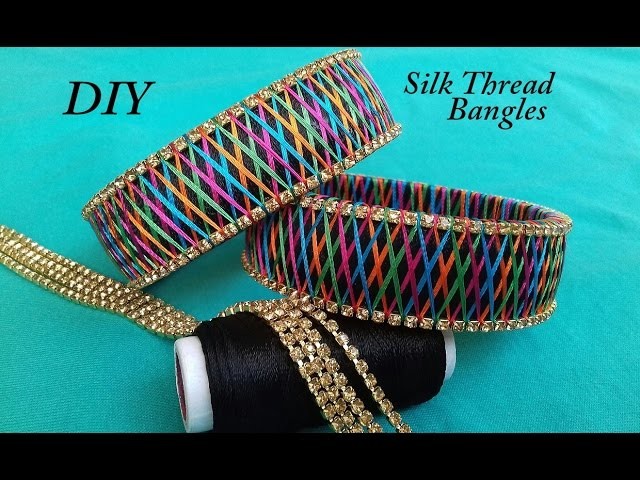 DIY || how to make designer silk thread bangles at home || DIY silk thread bangles making