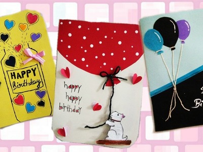 DIY: how to make simple and easy birthday greeting cards