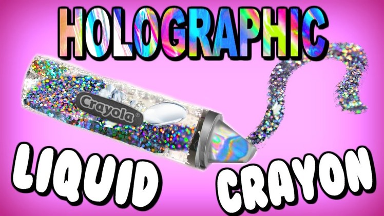 DIY Liquid Holographic Crayola Jumbo Crayon! Giant Holo Rainbow Lava Crayons! School Supplies
