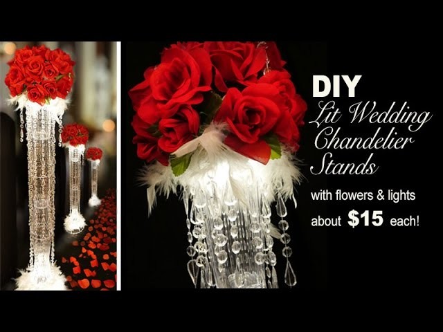 DIY | Lit Wedding Chandelier Stands