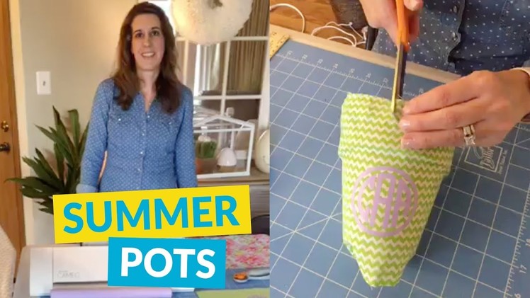 DIY Monogrammed Summer Pots