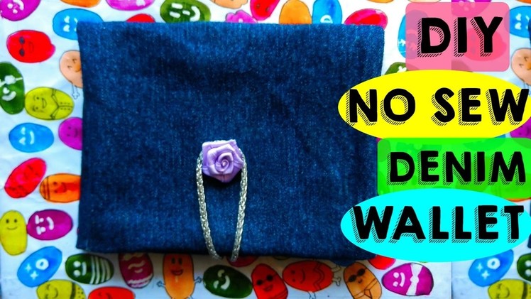 DIY No Sew Denim Wallet - Purse from Old Jeans | MashDIYzone