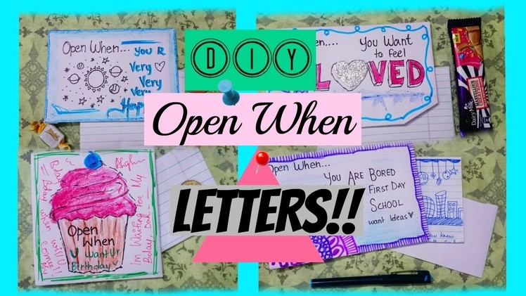 DIY OPEN WHEN LETTERS! ????《 2017 》 | TheCuteBuddingCrafter
