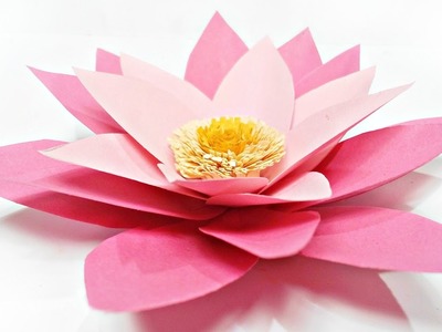 DIY paper flower Water Lily for wall backdrop decoration arts and crafts flowers easy for kids