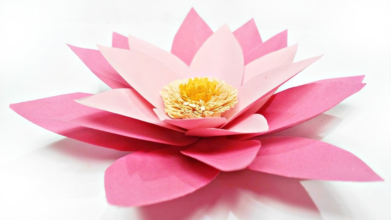 DIY paper flower Water Lily for wall backdrop decoration