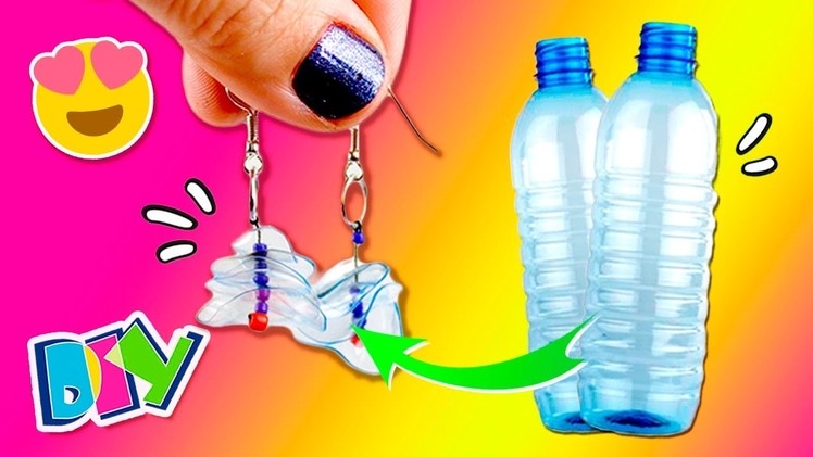 DIY Recycled EARRINGS * Pendientes Caseros RECICLANDO Botellas  ✅  Top Tips & Tricks in 1 minute