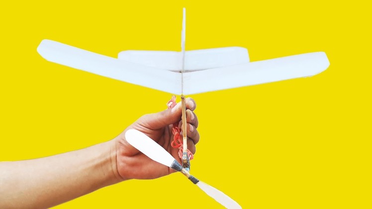 DIY Rubber Band Plane - How to Make a Rubber Band Plane (New Wing)