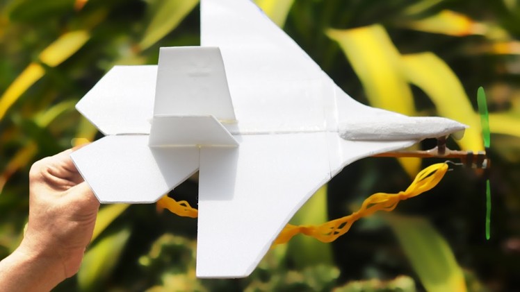 DIY Rubber Band Plane - How to Make a Rubber Band F-22 Raptor