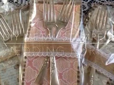 DIY Wedding Forks: Metal-Stamped Gifts Series
