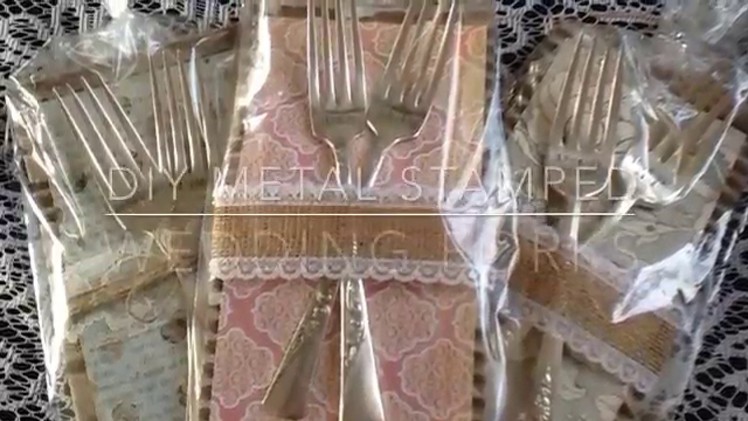 DIY Wedding Forks: Metal-Stamped Gifts Series