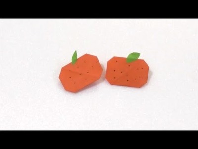 Easy Origami how to Make Mandarin Orange 简单手工折纸柑橘  簡単折り紙  蜜柑です