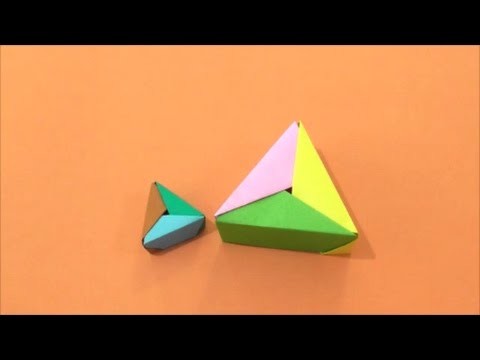 Easy Origami How To Make Triangle Box 简单手工折纸三角型盒子 簡単折り紙