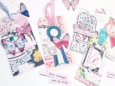 Ephemera out of paper + Tag decorating process