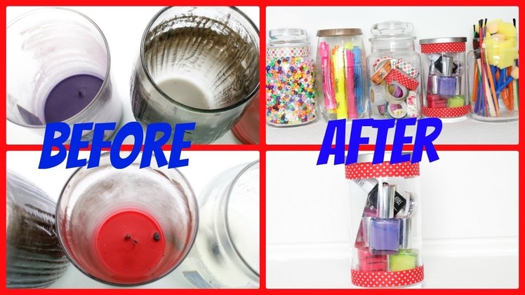 How To Clean Candle Jars | Reuse Candle Jars | DIY Recycle Yankee Candle Jar